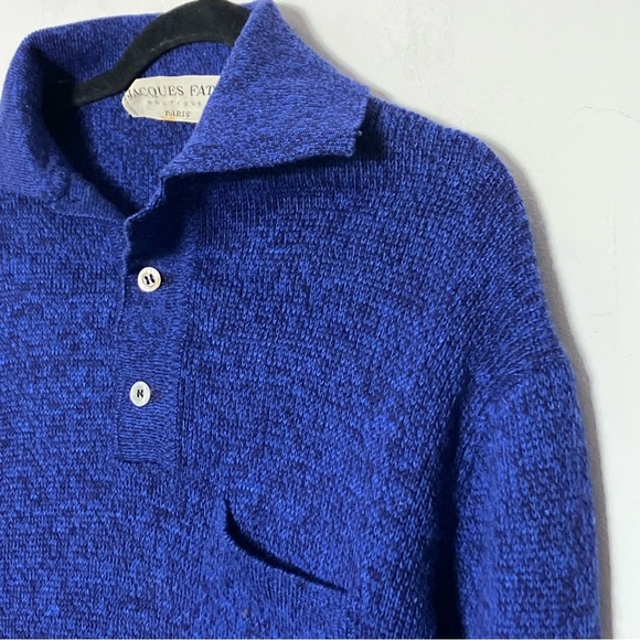 Vintage‎ 60s Jacques Fath Paris Wool Sweater Small - Picture 3 of 7